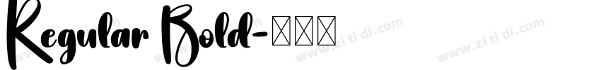 Regular Bold字体转换